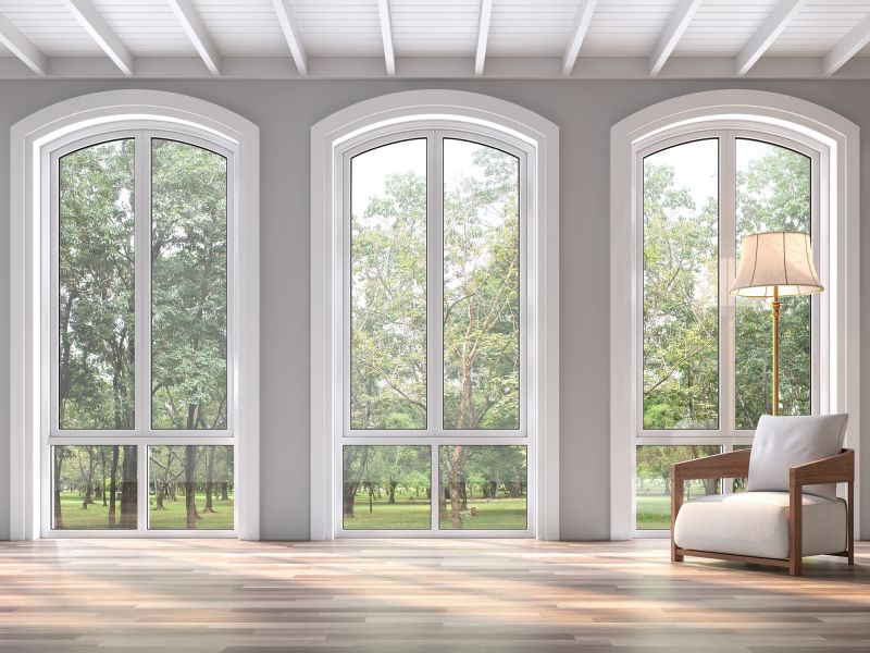 Custom-designed arched windows
